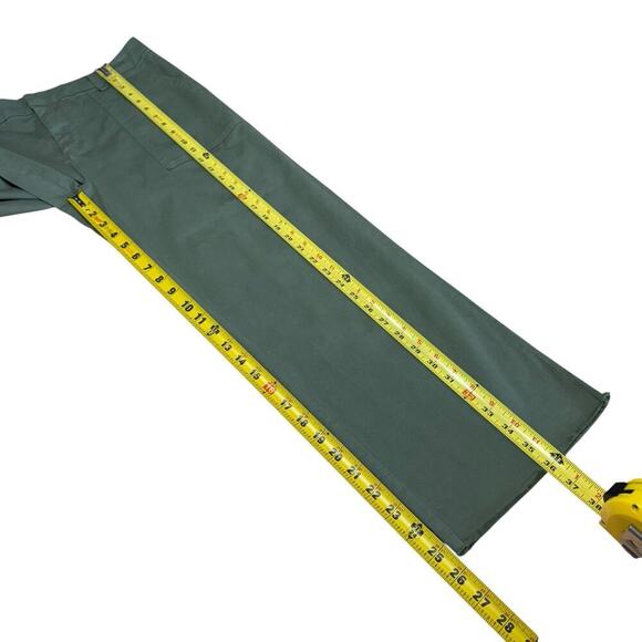 Frank & Eileen Womans Blackstone Pants Army Green 10 Distressed Hem 34x25.5 - Picture 9 of 11